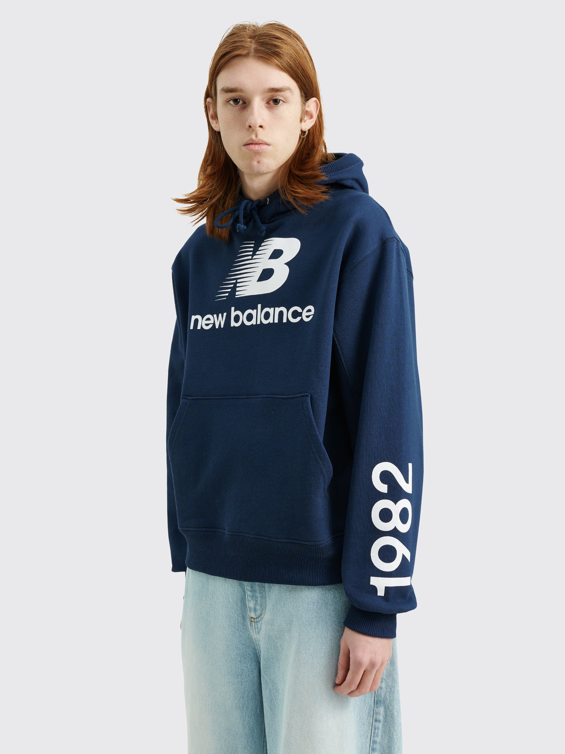 NEW BALANCE MADE IN USA LOGO HOODIE NAVY - 3