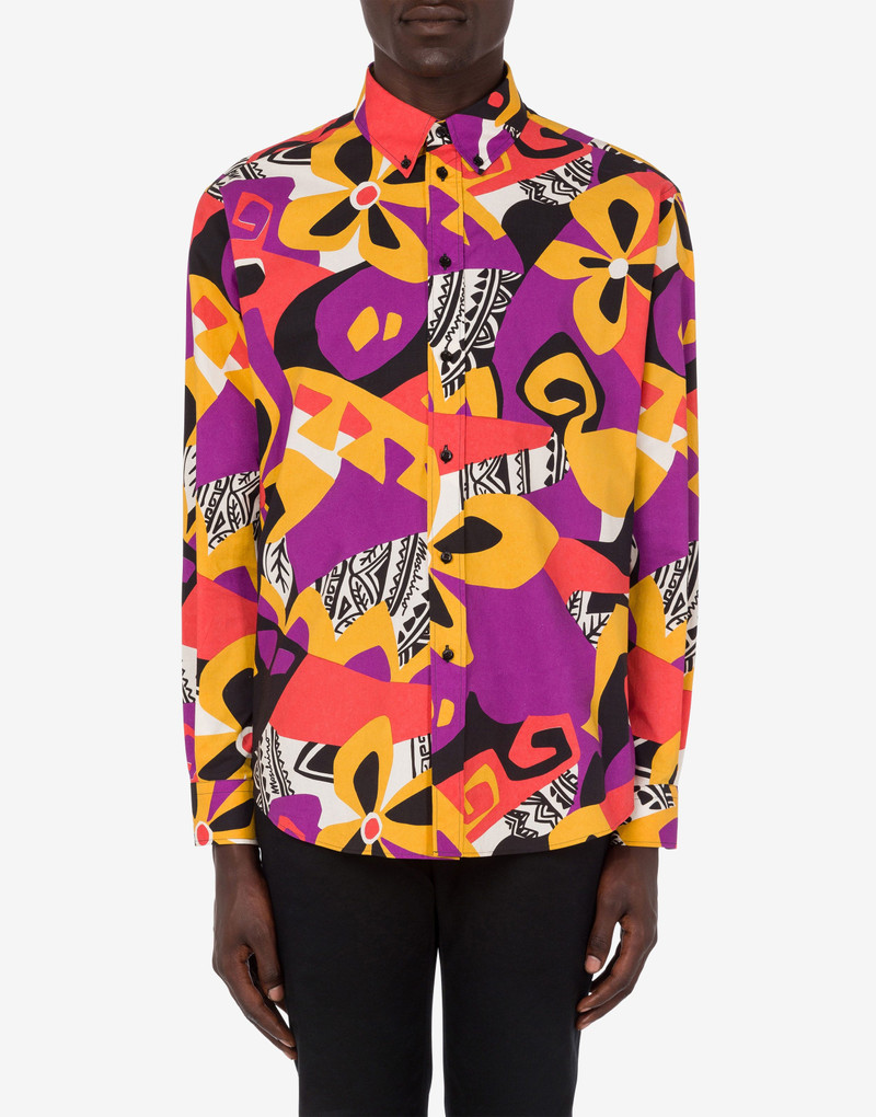 Moschino GEOMETRIC PRINT POPLIN SHIRT outlook