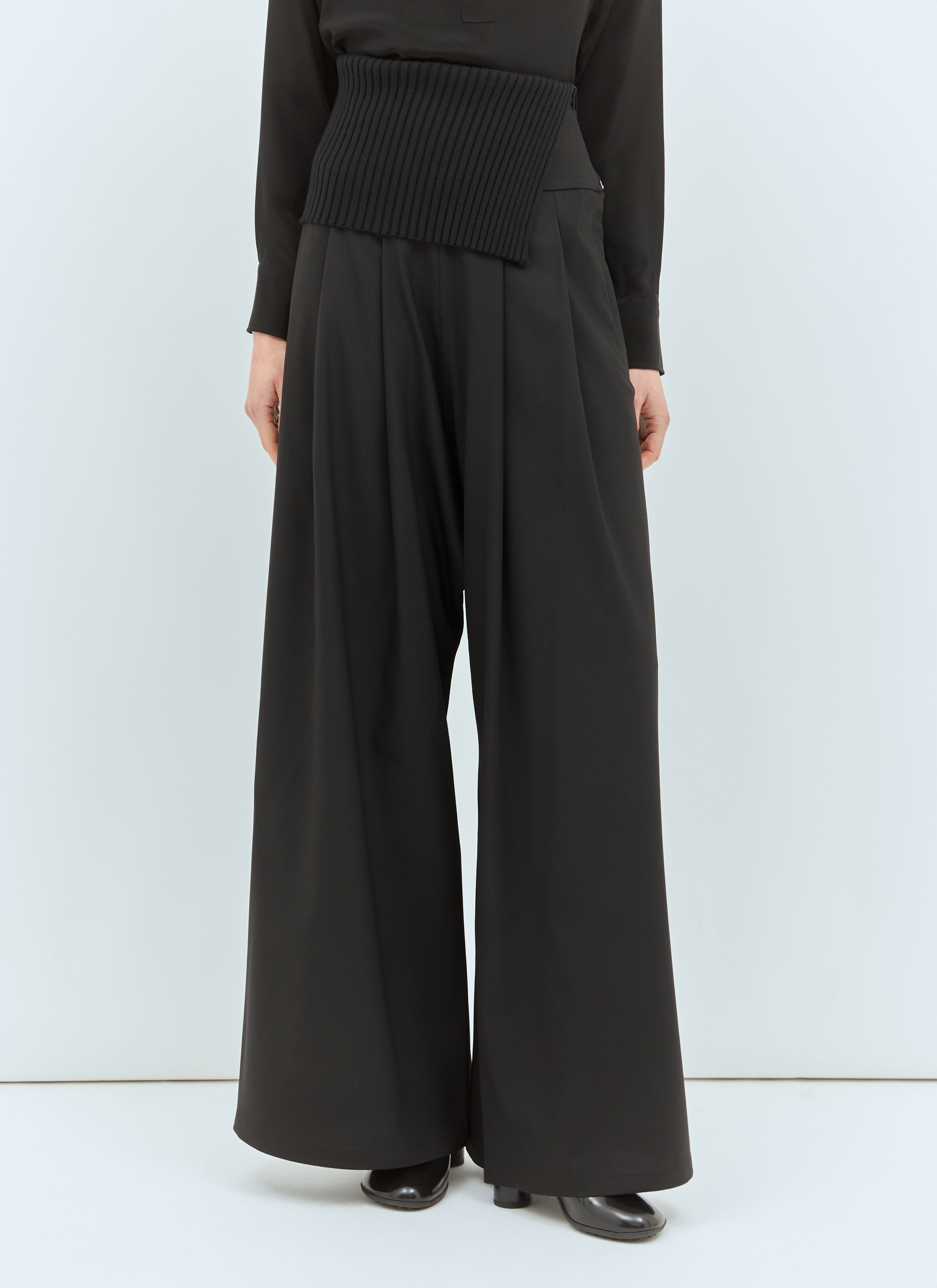 Long Stretch Wool Pants - 1