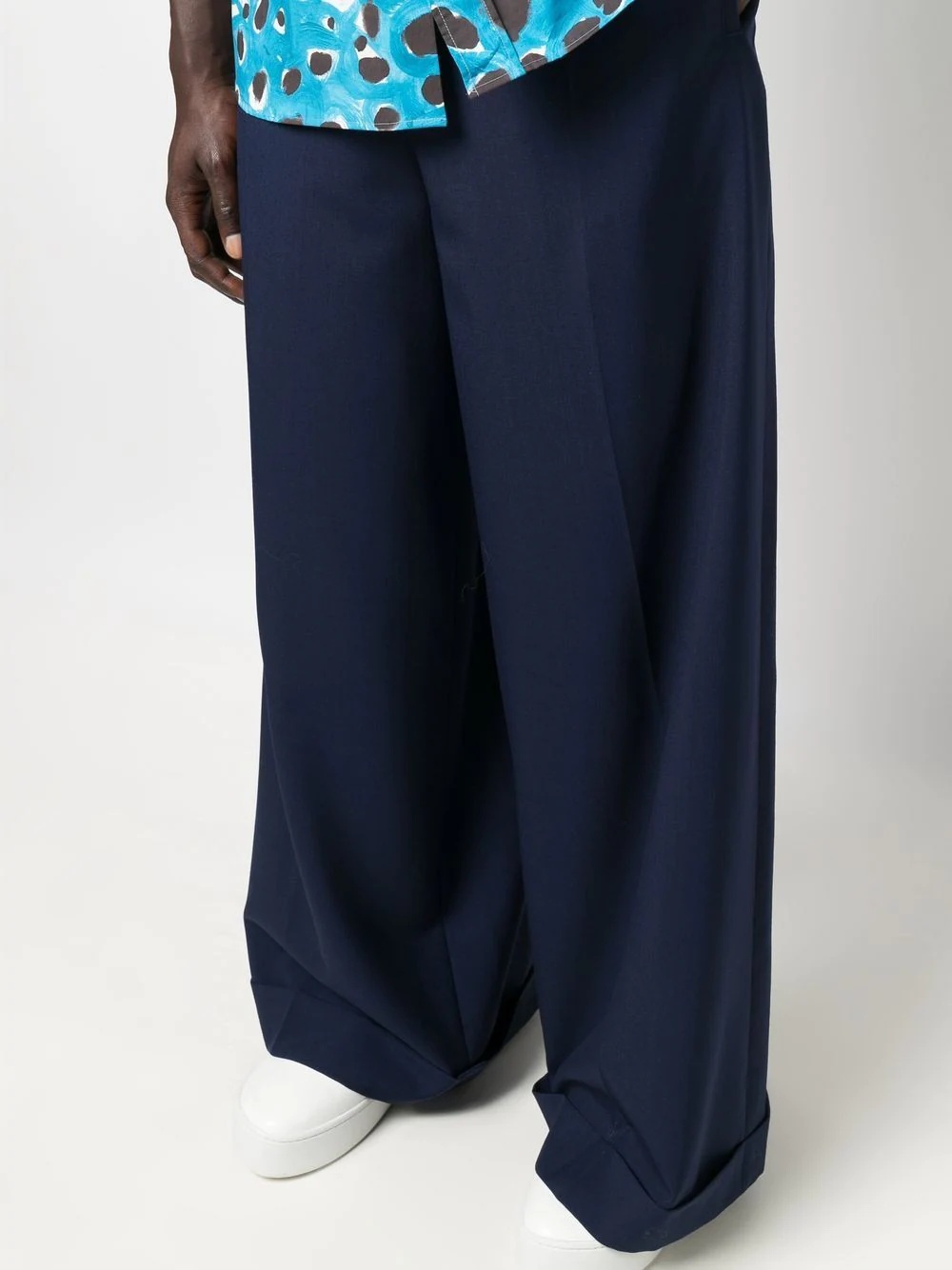 wide-leg design trousers - 5