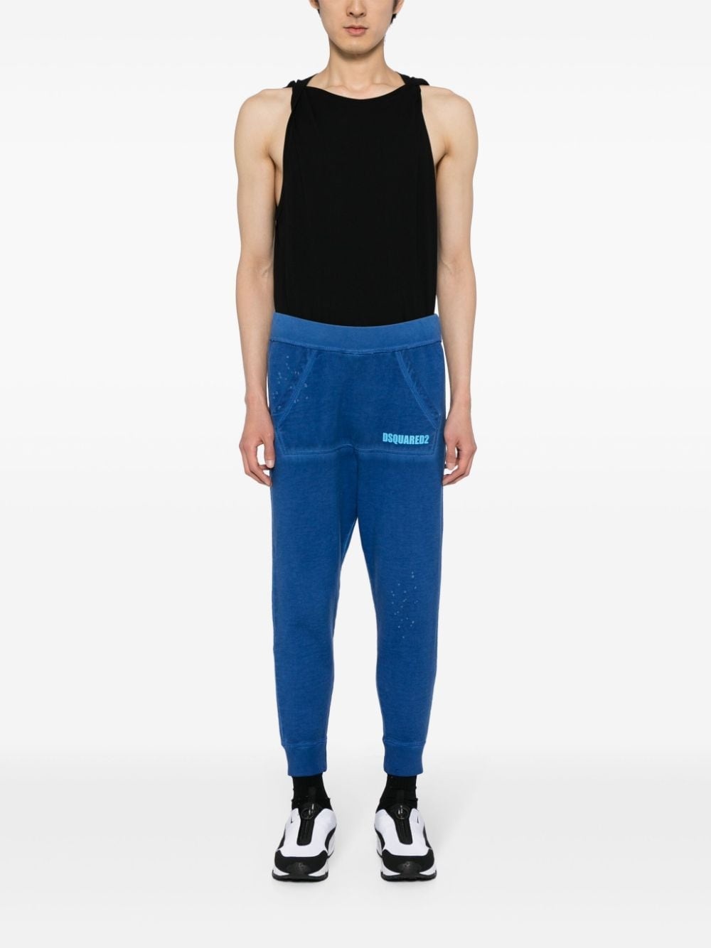 logo-print cotton track pants - 2