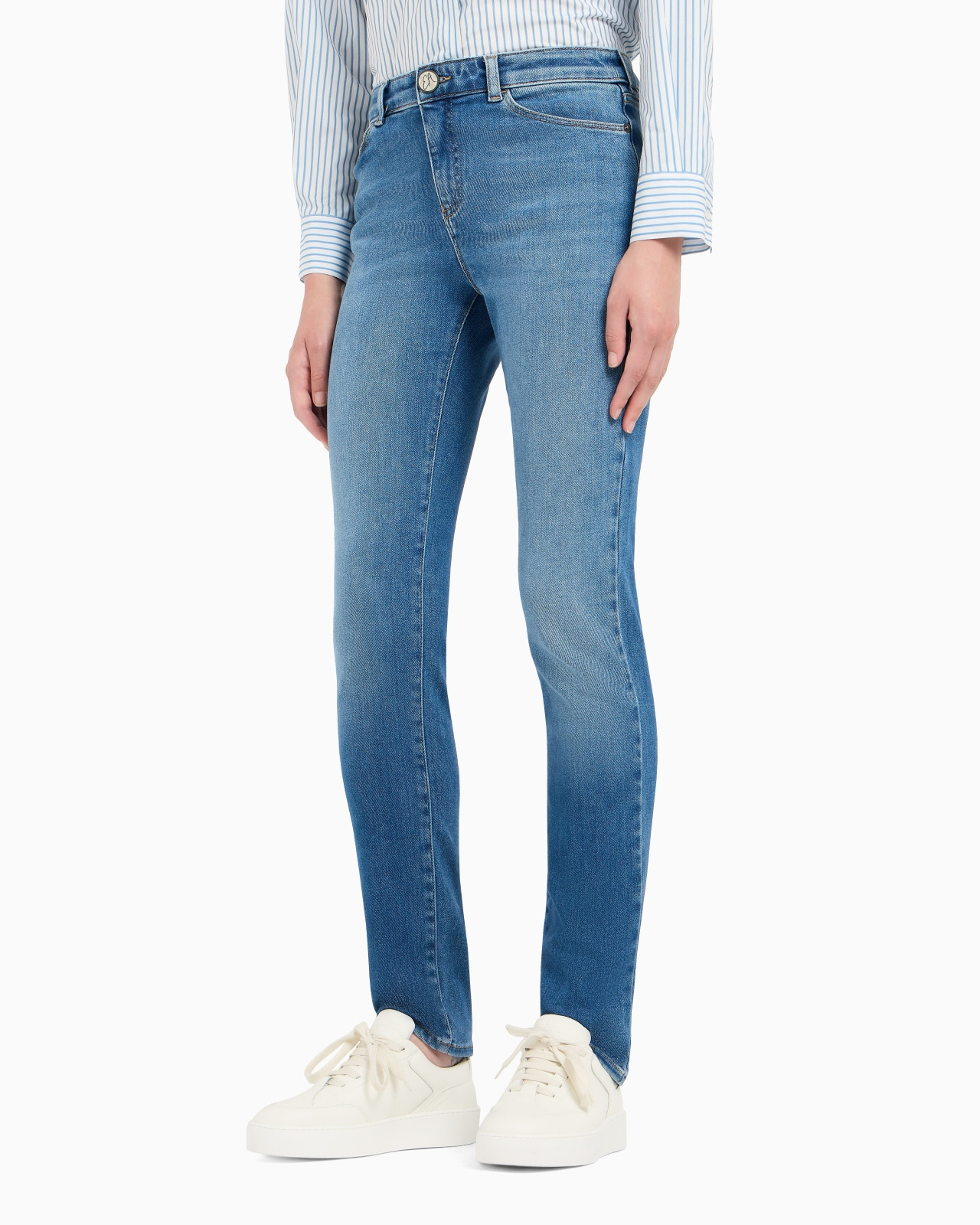 ASV J18 high-waisted skinny-leg jeans in a worn-look organic stretch denim - 2