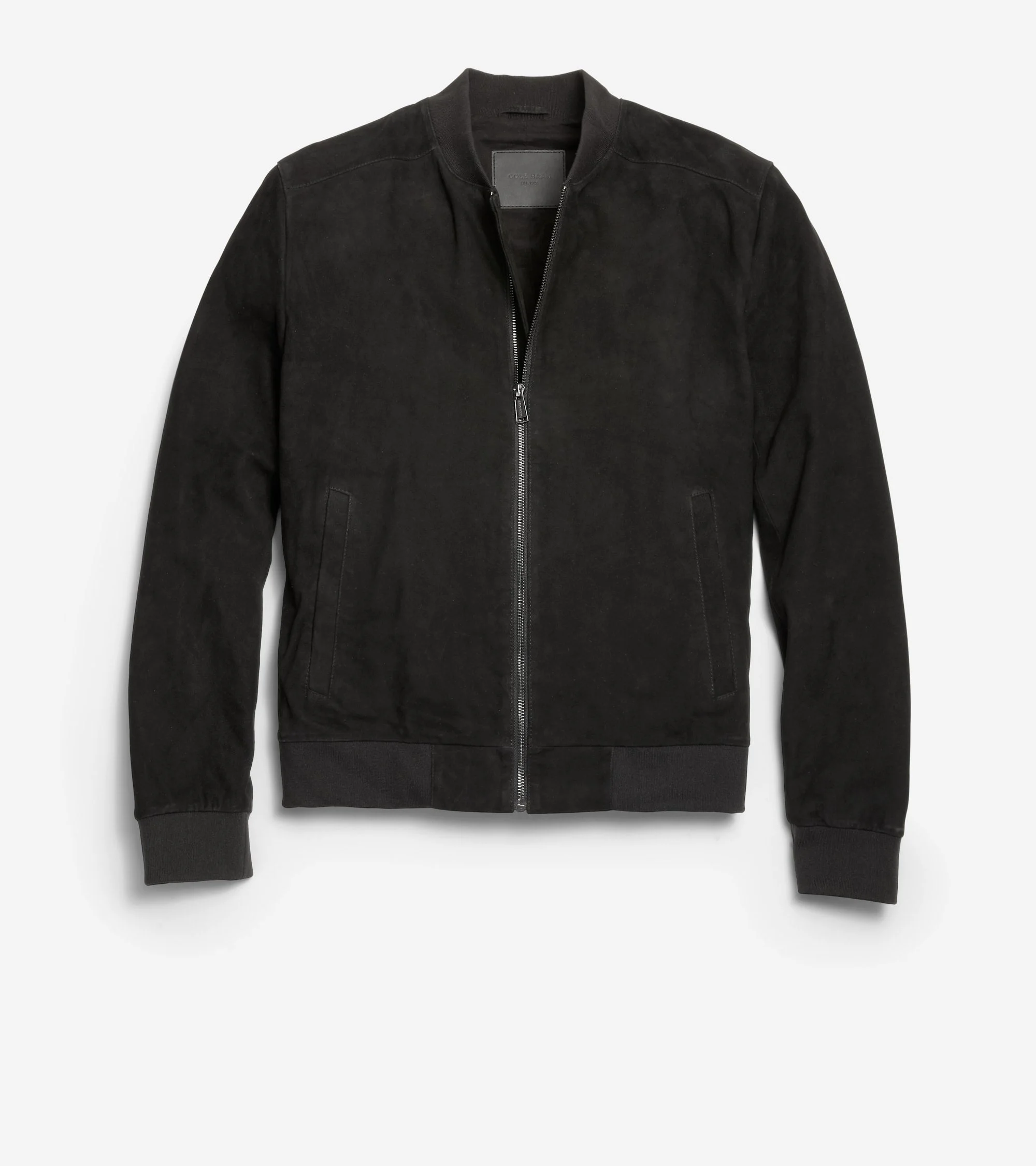 Men's Zip-up Suede Jacket - 1