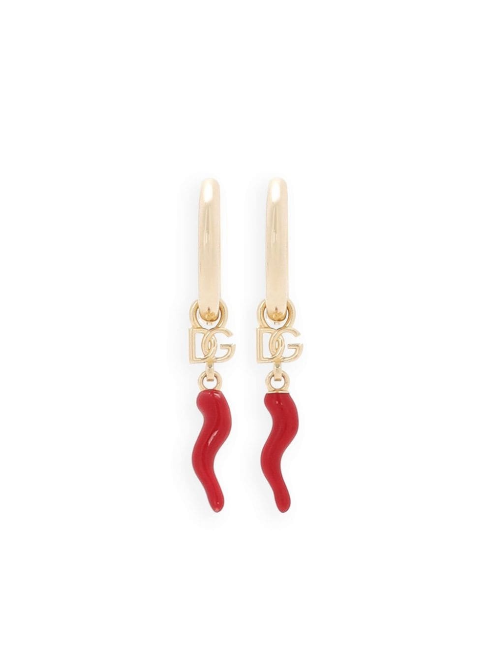 DG horn drop hoop earrings - 1