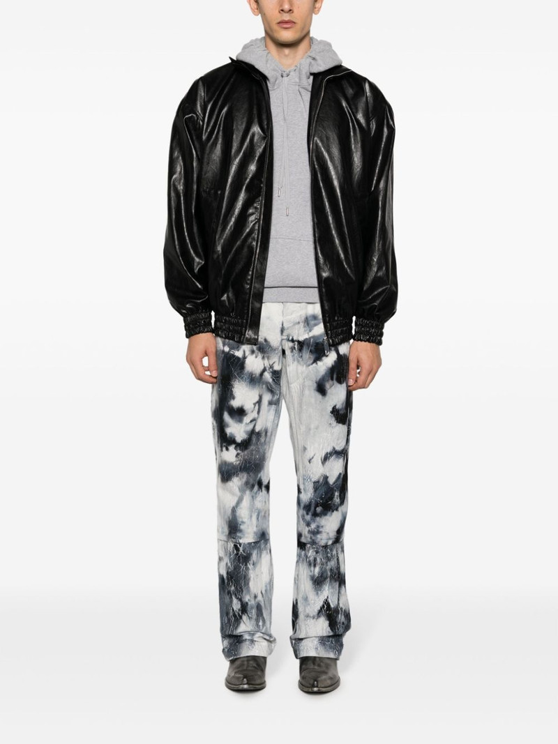 GCDS high-shine faux-leather jacket outlook