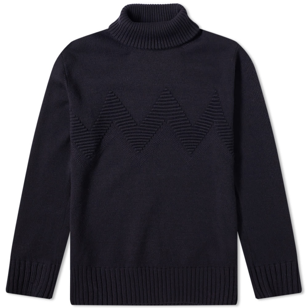 Junya Watanabe MAN Zig Zag Roll Neck Knit - 1