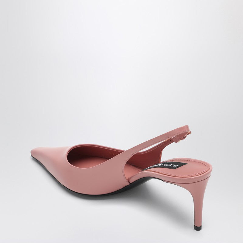 Dolce&Gabbana Pink Leather Slingback With Décolleté Women - 2