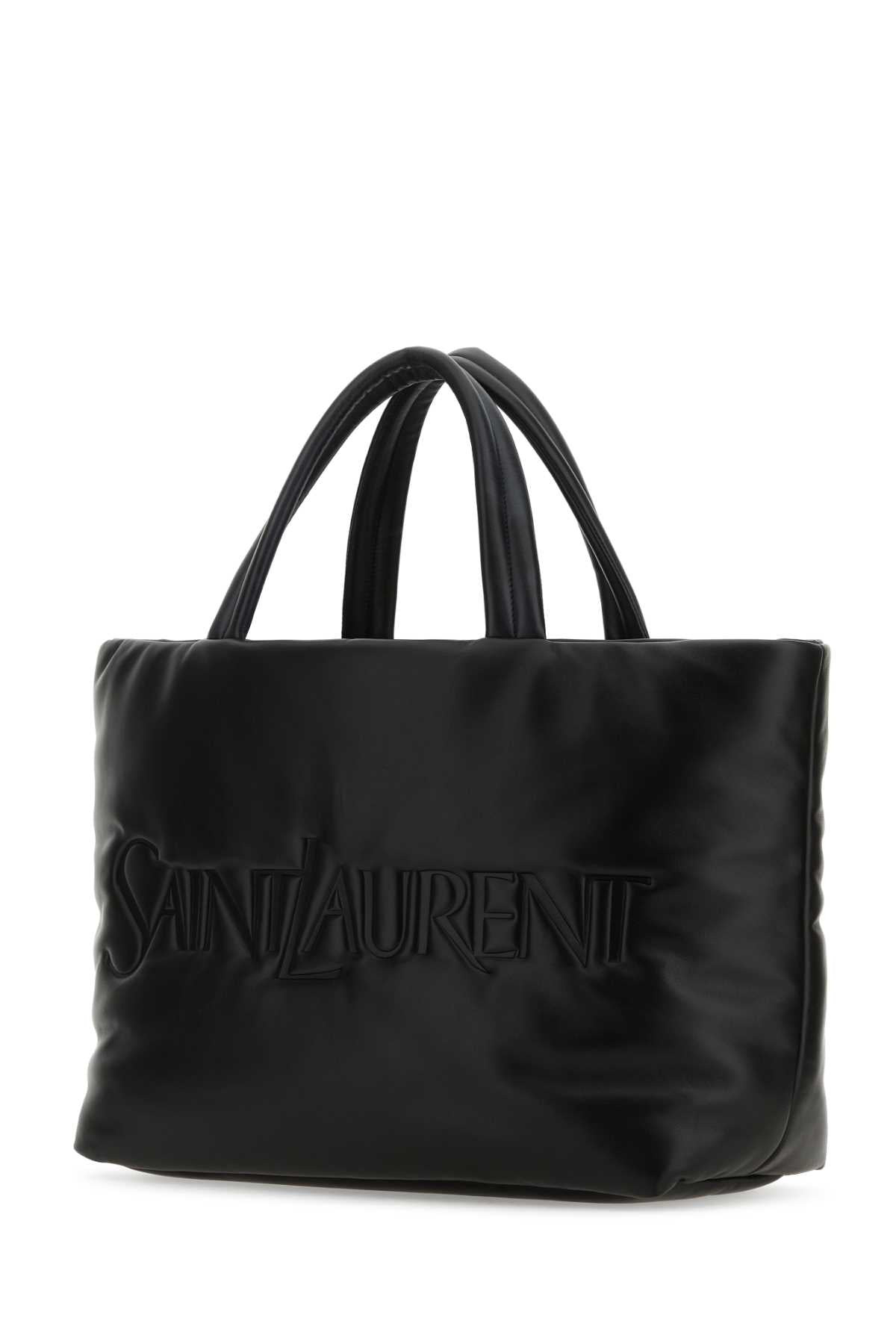 Saint Laurent Men Black Nappa Leather Saint Laurent Shopping Bag - 2