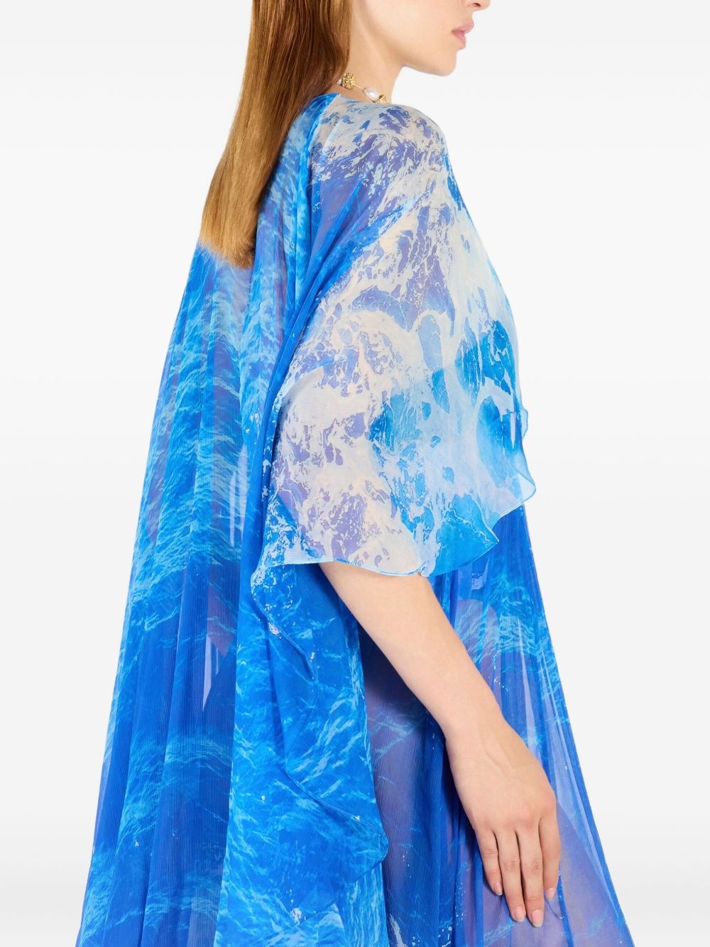 abstract-print maxi dress - 6