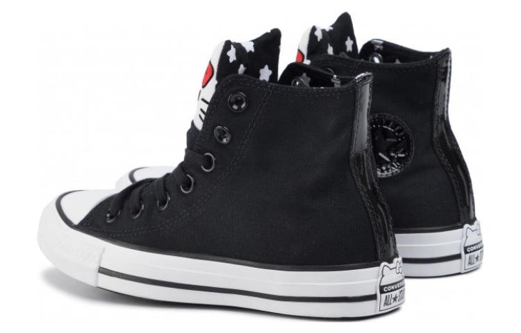 (WMNS) Converse Chuck Taylor All Star Hi x Hello Kitty 'Black' 163910C - 4