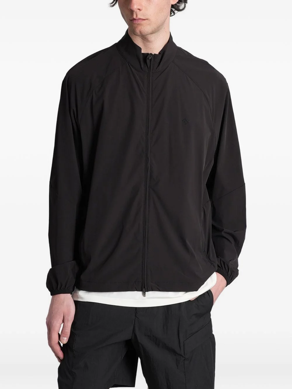 logo-embroidered raglan-sleeve track jacket - 1