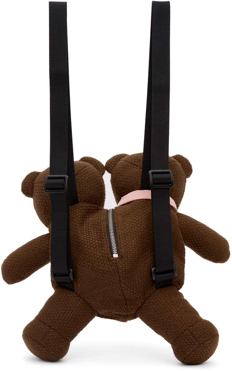 Brown Heaven by Marc Jacobs Double-Headed Teddy Backpack - 3