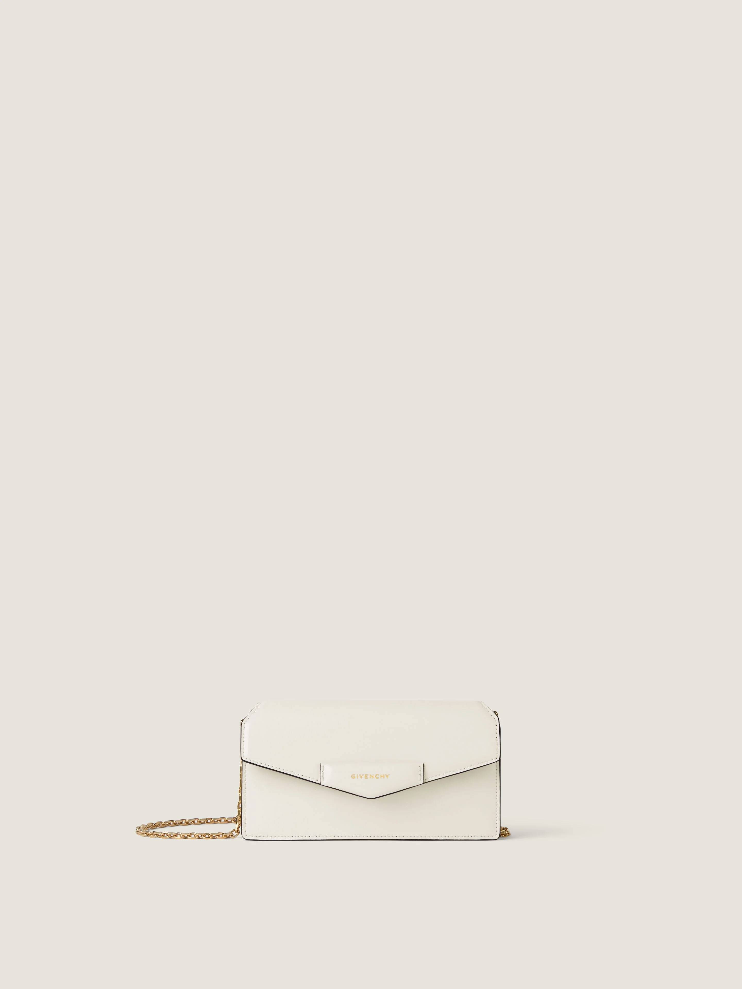 ANTIGONA POUCH IN BOX LEATHER WITH CHAIN - 1