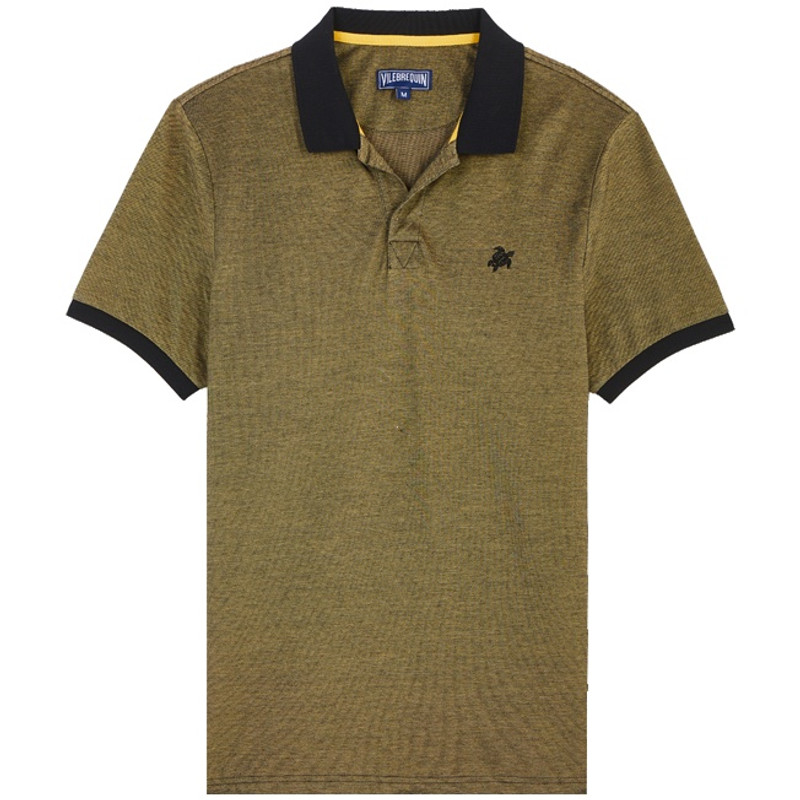 Men Cotton Pique Polo Shirt Solid 1