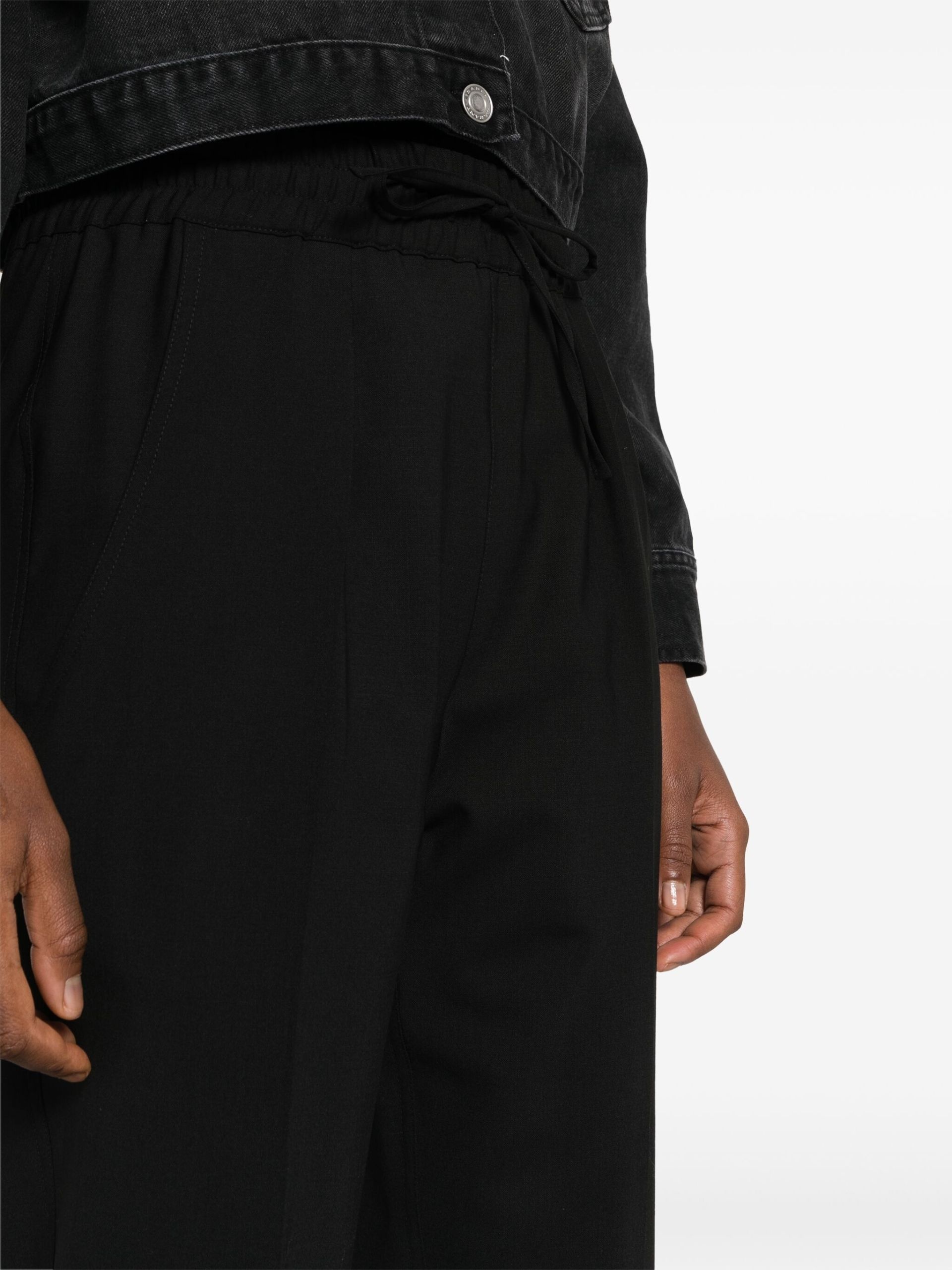 Black Liska Tapered Trousers - 5