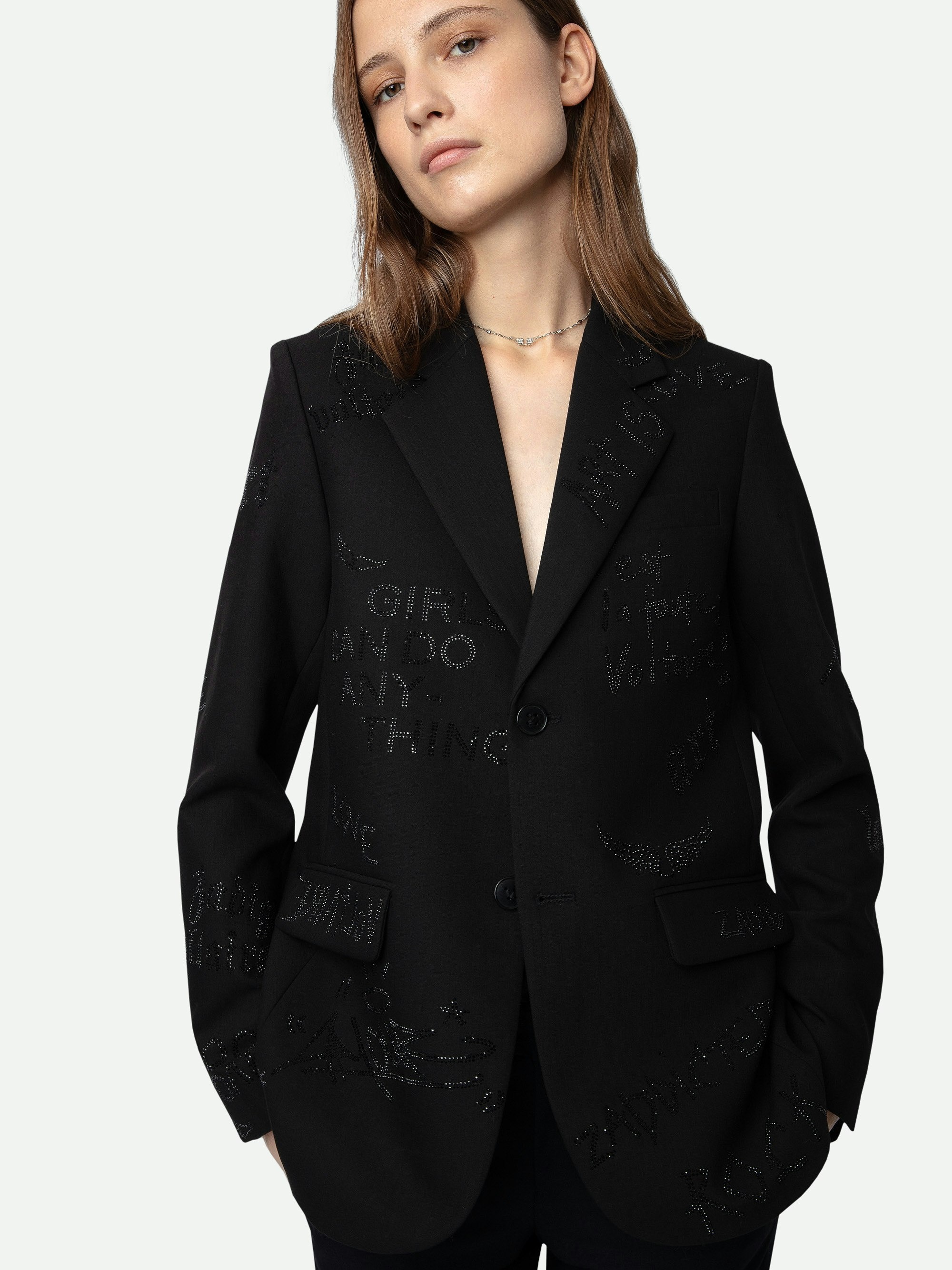 Vanille Diamanté Blazer - 7