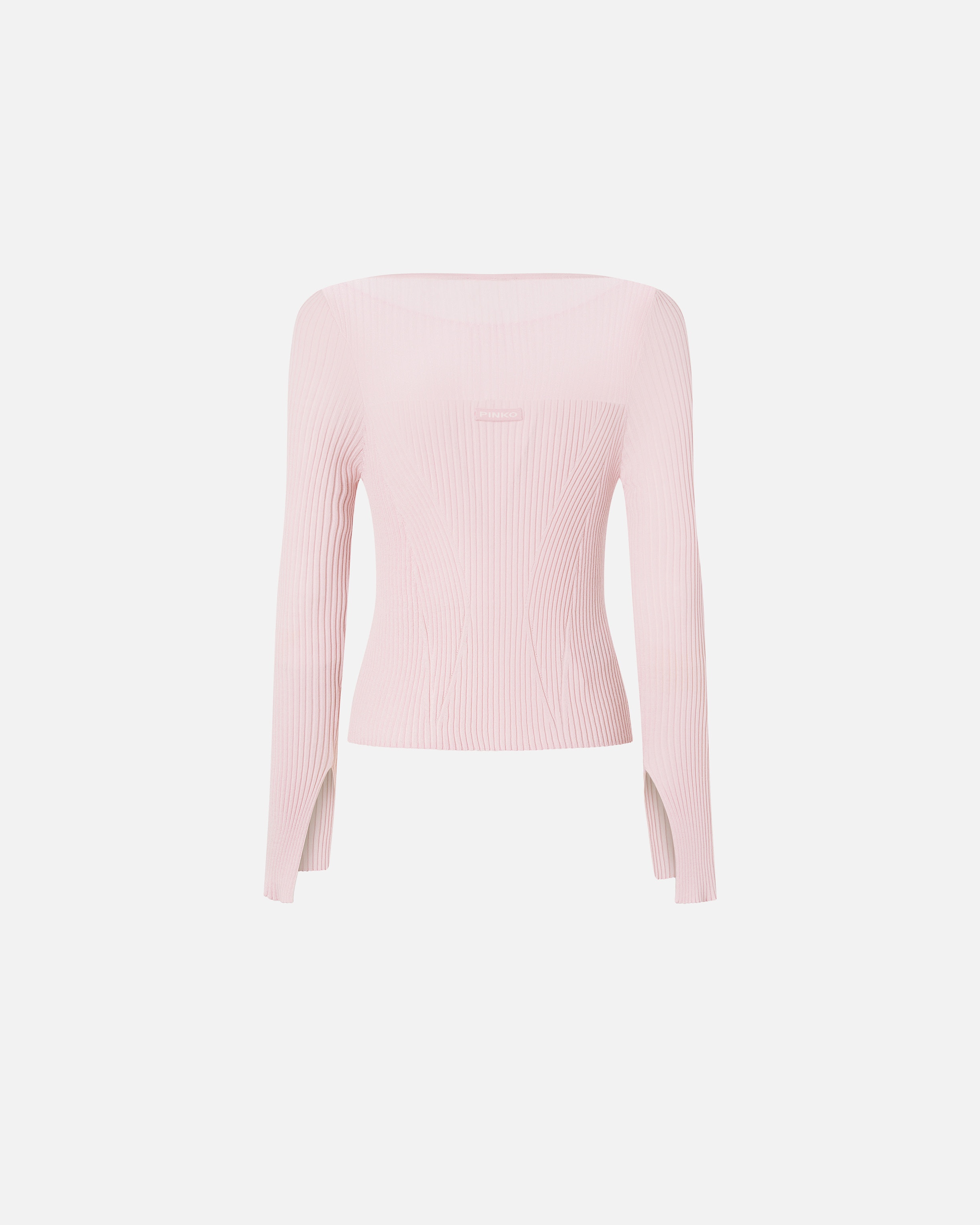 LONG-SLEEVED RIBBED SWEATER IN SILK AND CASHMERE - 6