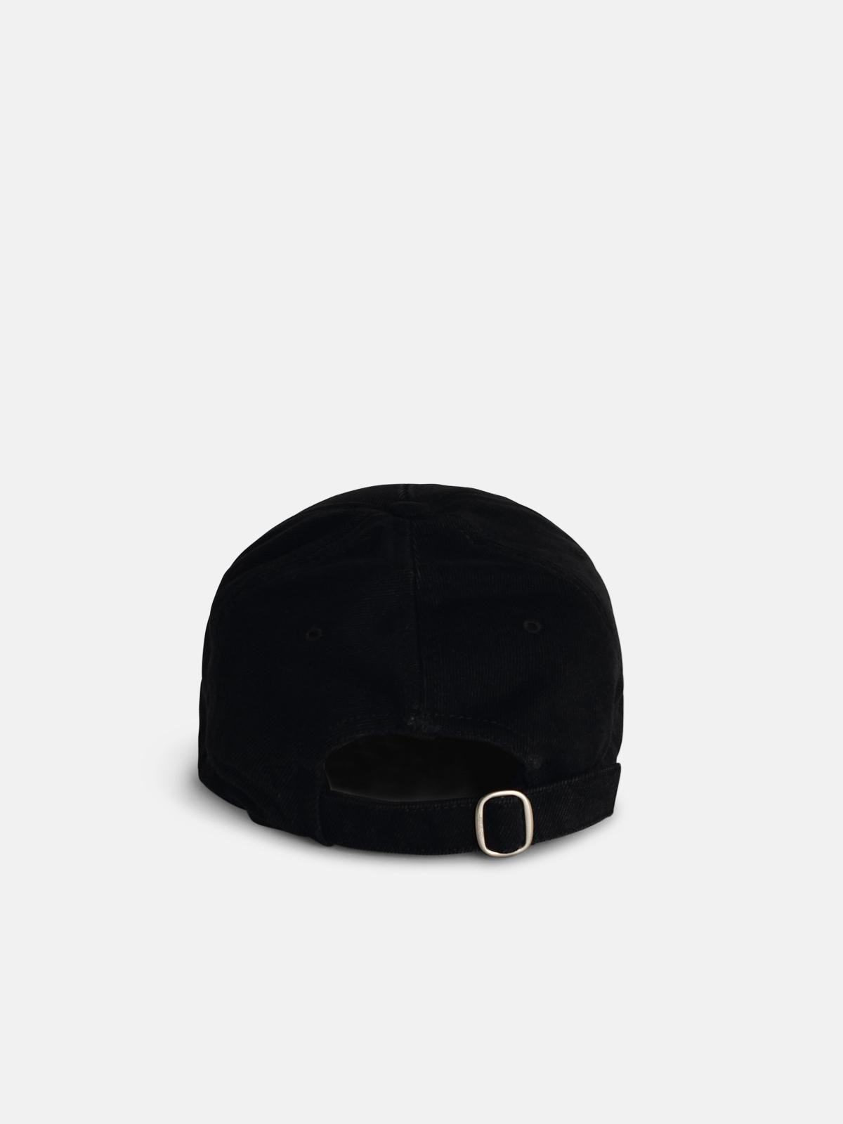 BLACK COTTON CAP - 3