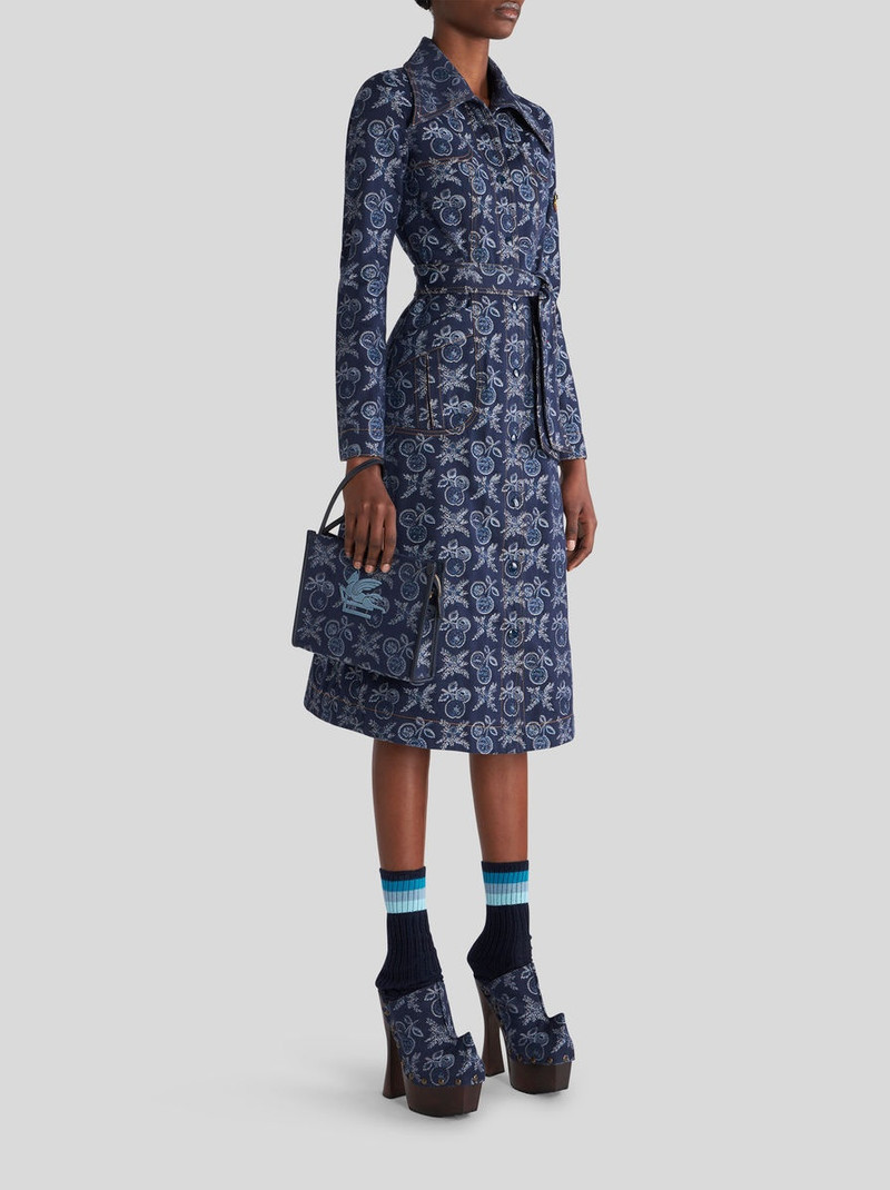 Etro MEDIUM JACQUARD POUCH WITH APPLES outlook