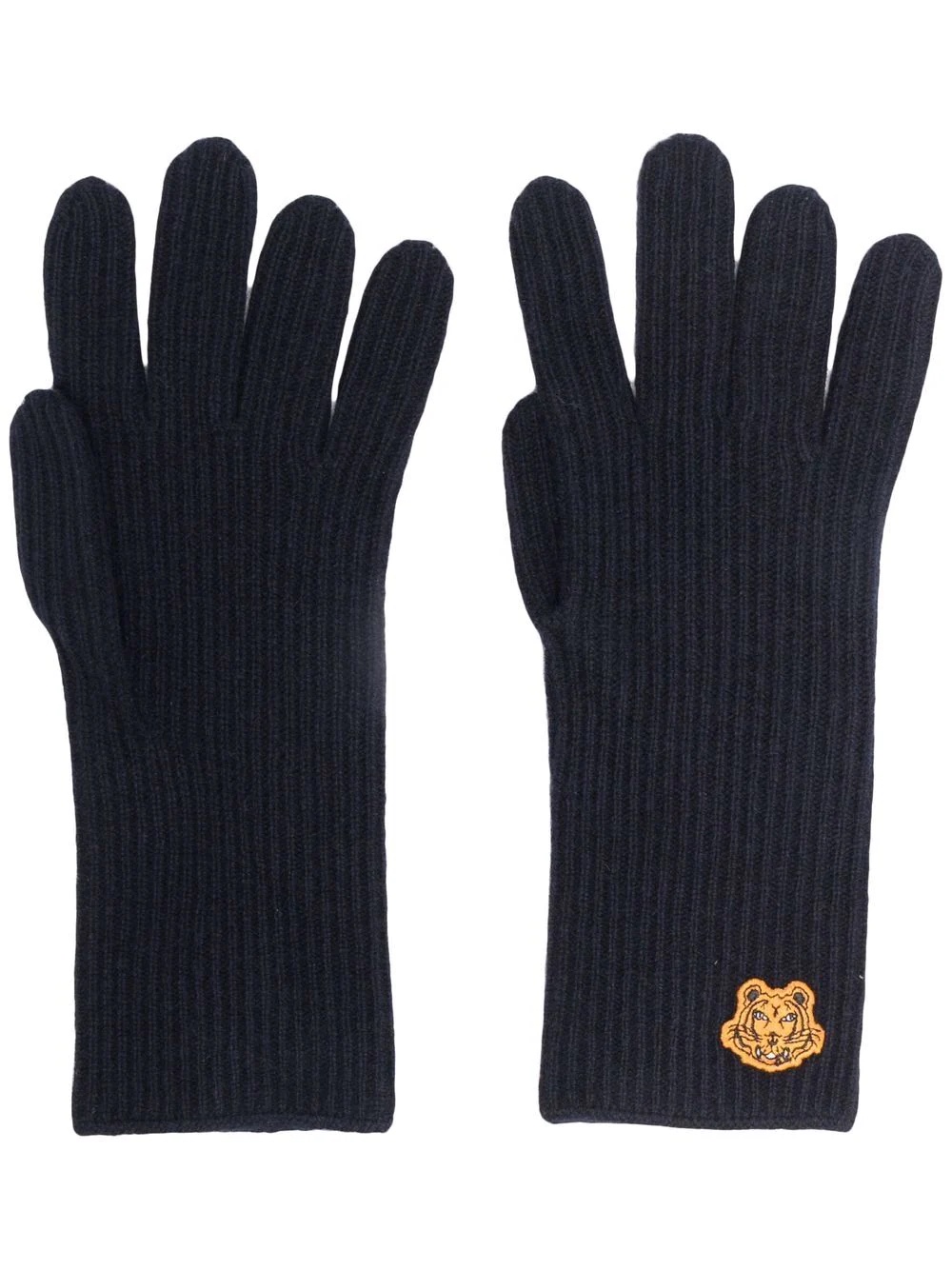 ribbed-knit gloves - 1