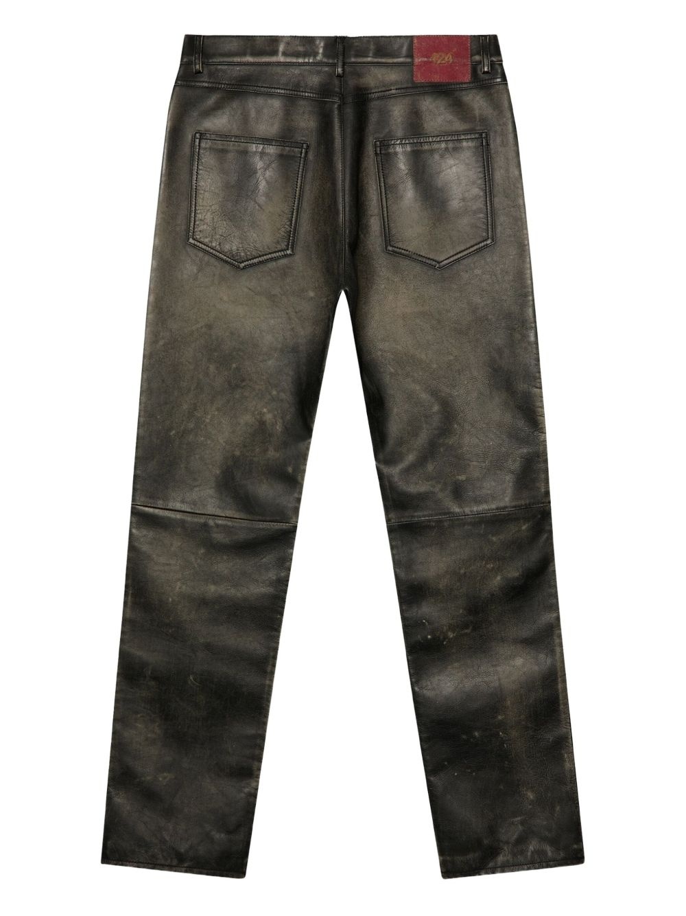 Leather Five-Pocket "Black" jeans - 2