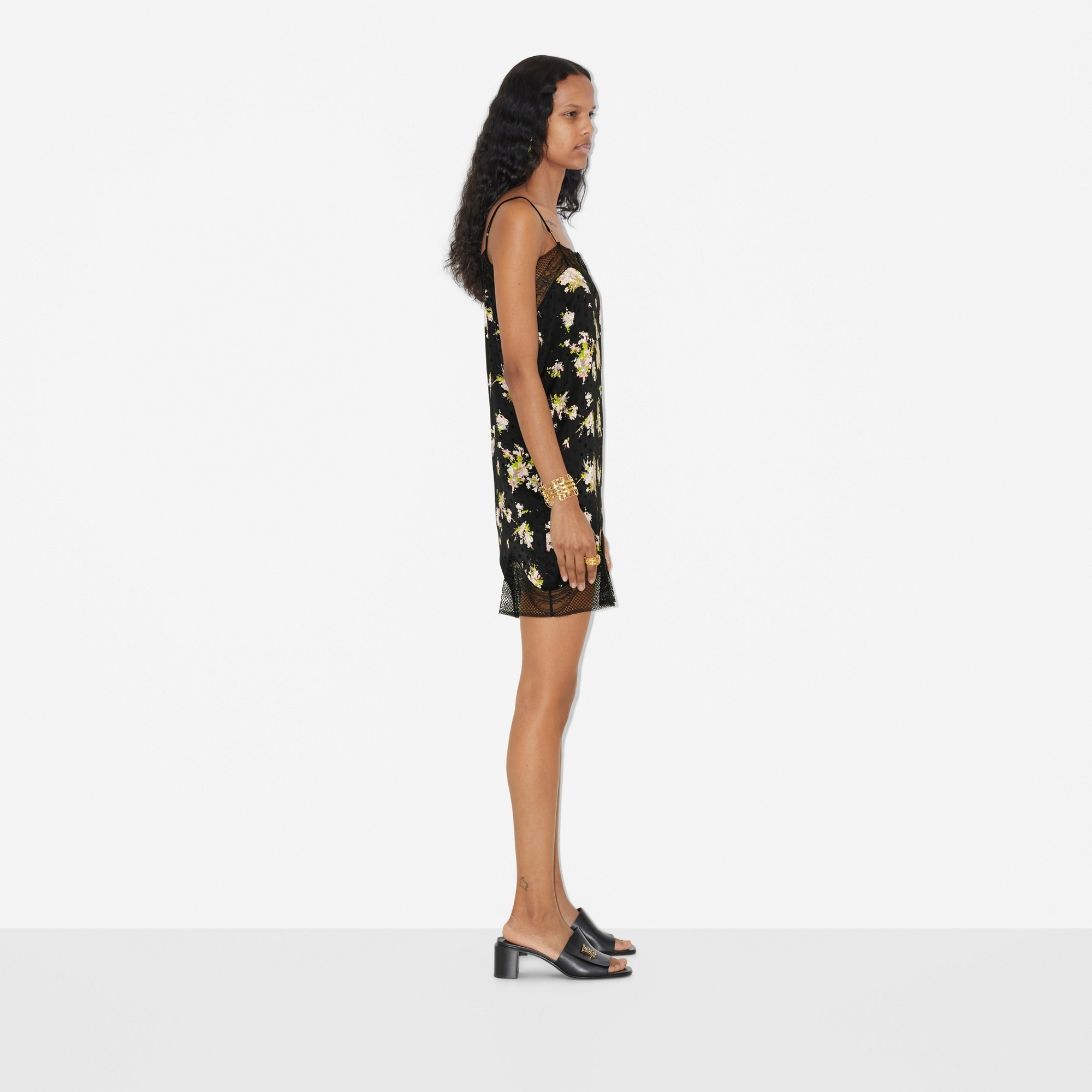 Floral Print Viscose Slip Dress - 3