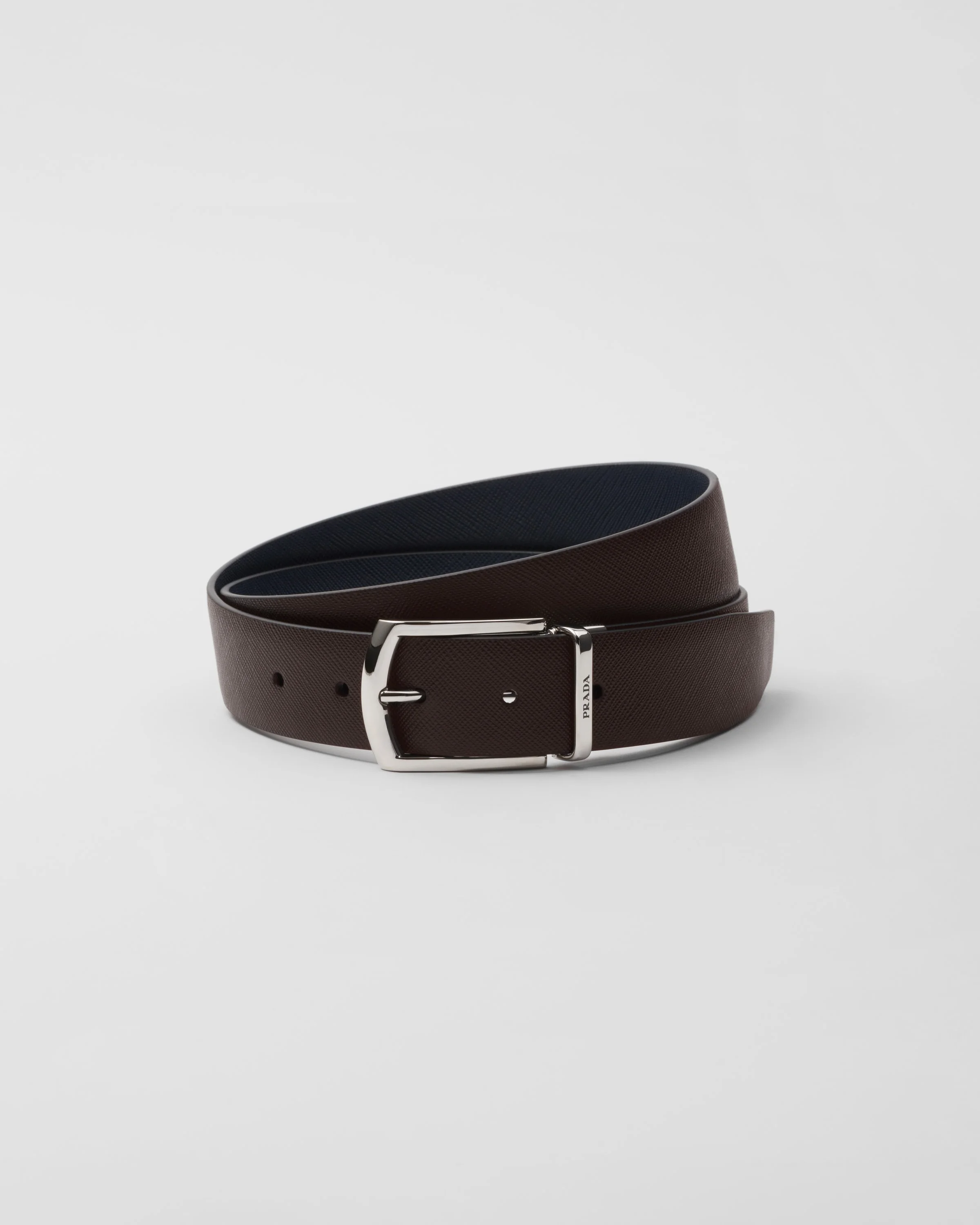 Reversible Saffiano leather belt - 1