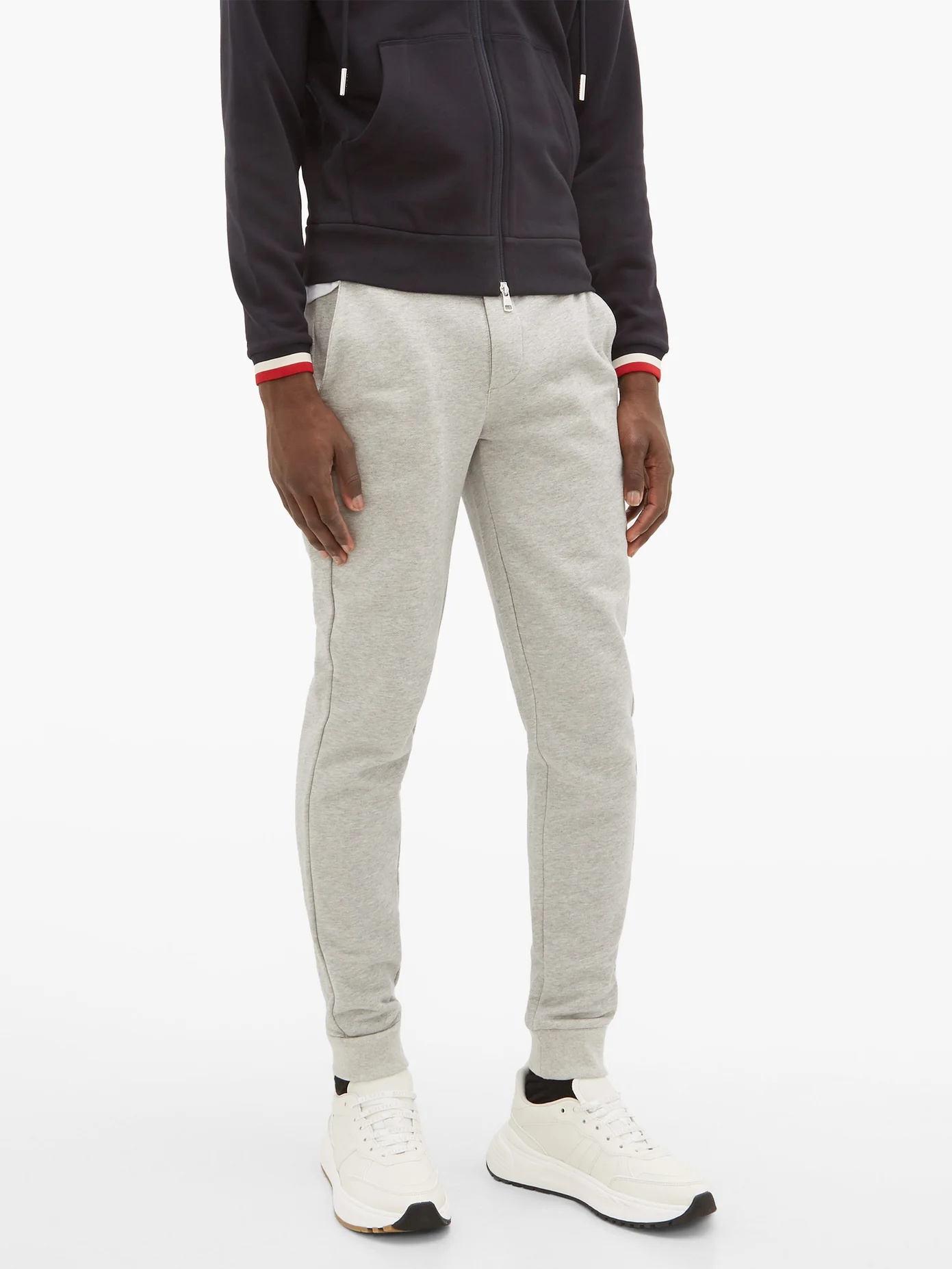 Tricolour-waistband cotton track pants - 6