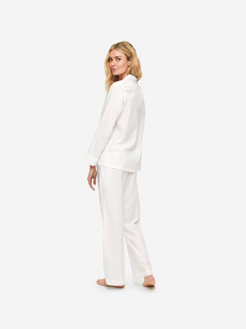 Women's Pyjamas Kate 7 Cotton Jacquard White 6