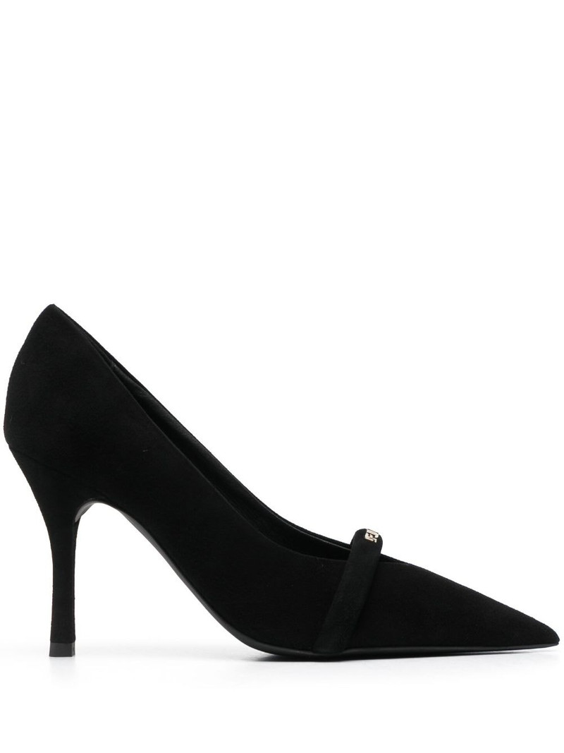 80mm logo-plaque leather pumps 1