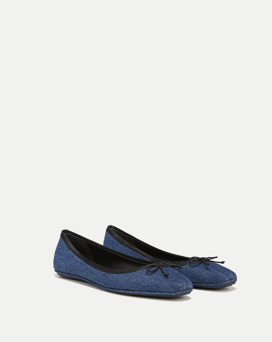 BEATRIX DENIM BALLET FLAT - 2