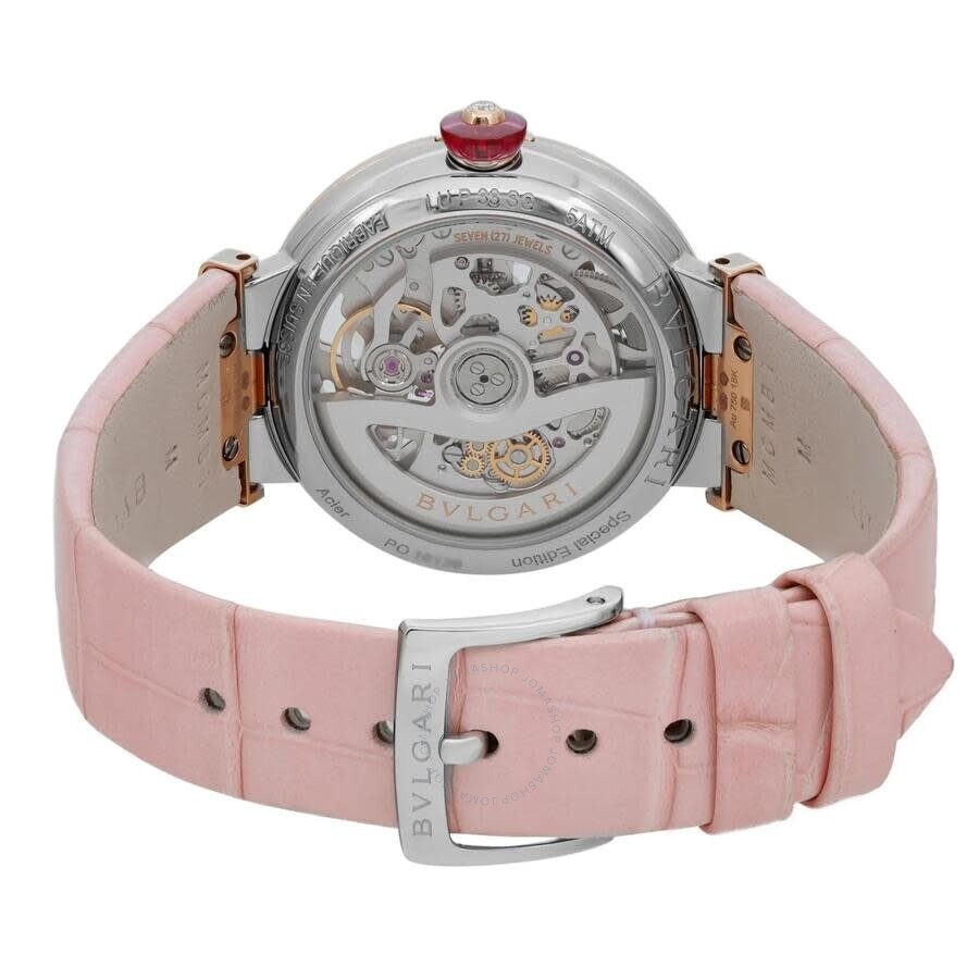 Pre-owned Bvlgari Lucea Sakura Automatic Pink Dial Ladies Watch 103108 - 5