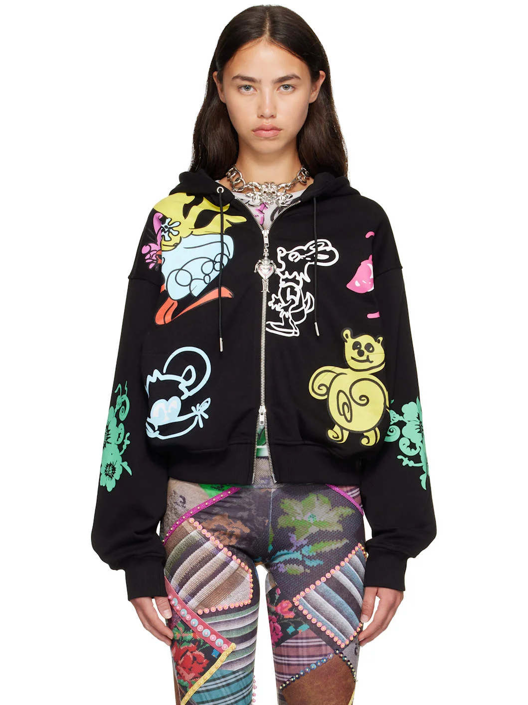 Black 'Friends of CL' Zip Hoodie - 1