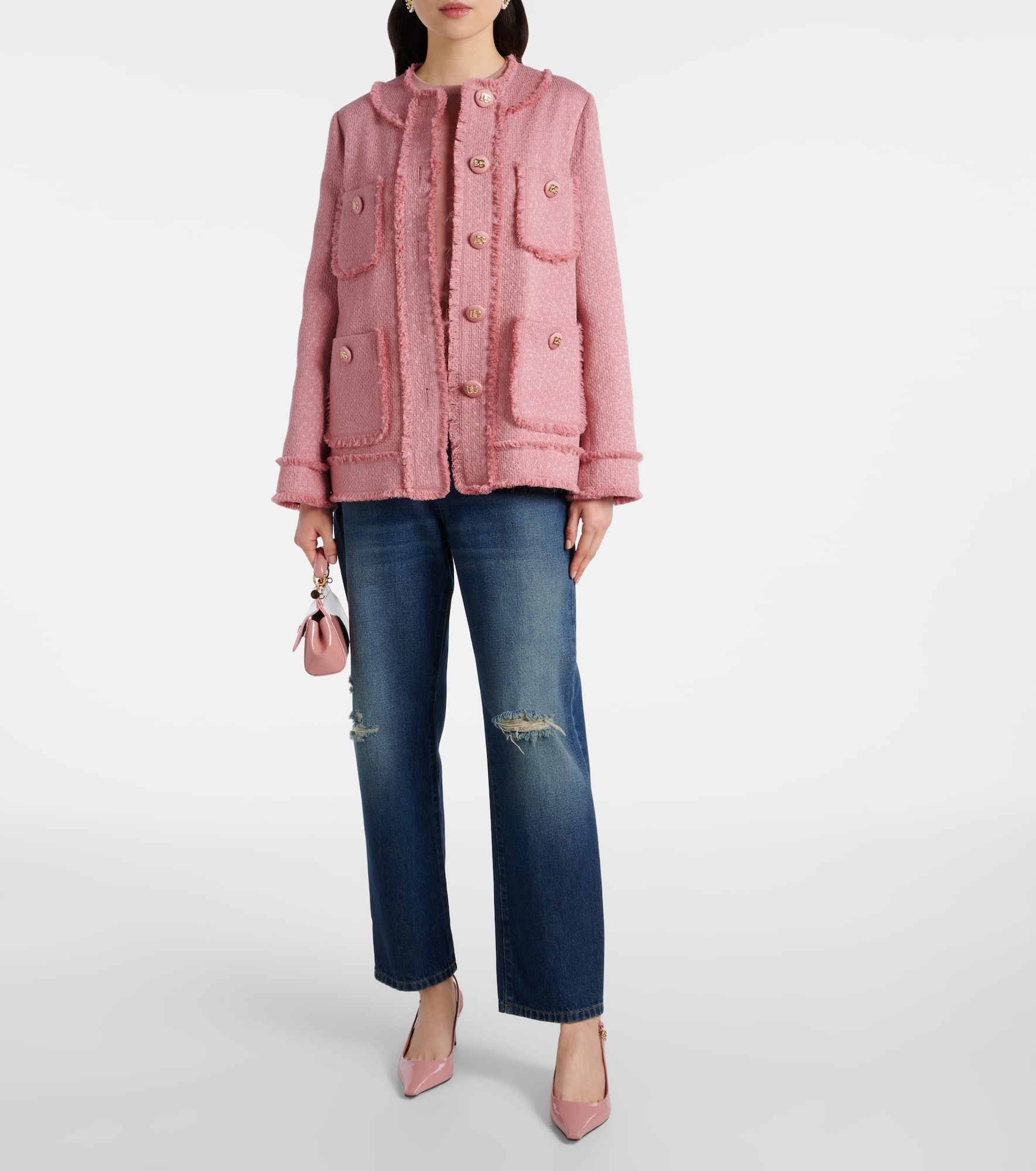 Raschel wool-blend tweed jacket - 2