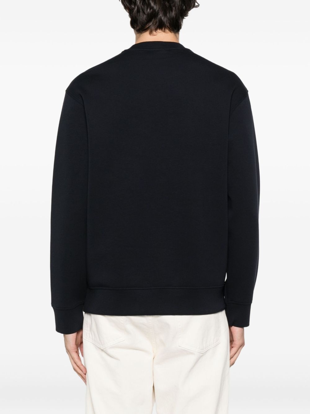 eagle-emblem embroidered sweatshirt - 4