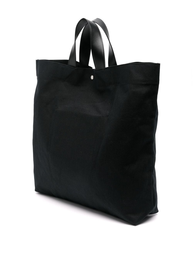Jil Sander logo-print canvas tote bag outlook