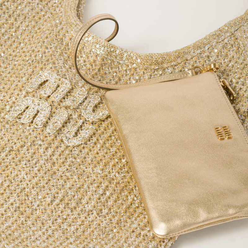 Mesh tote bag with sequins 6