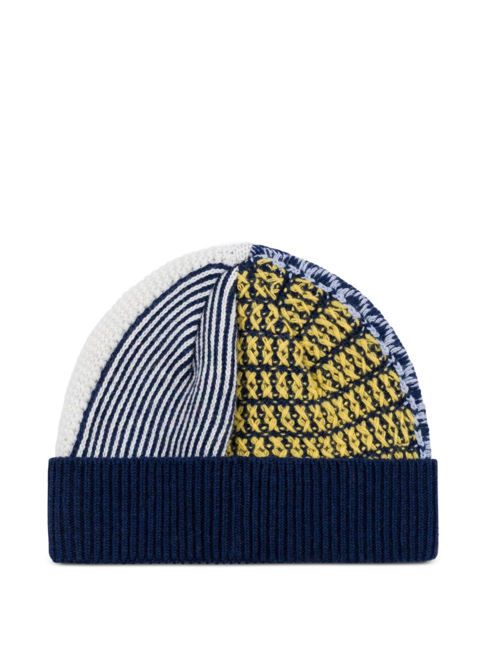 chevron-pattern knitted beanie - 2
