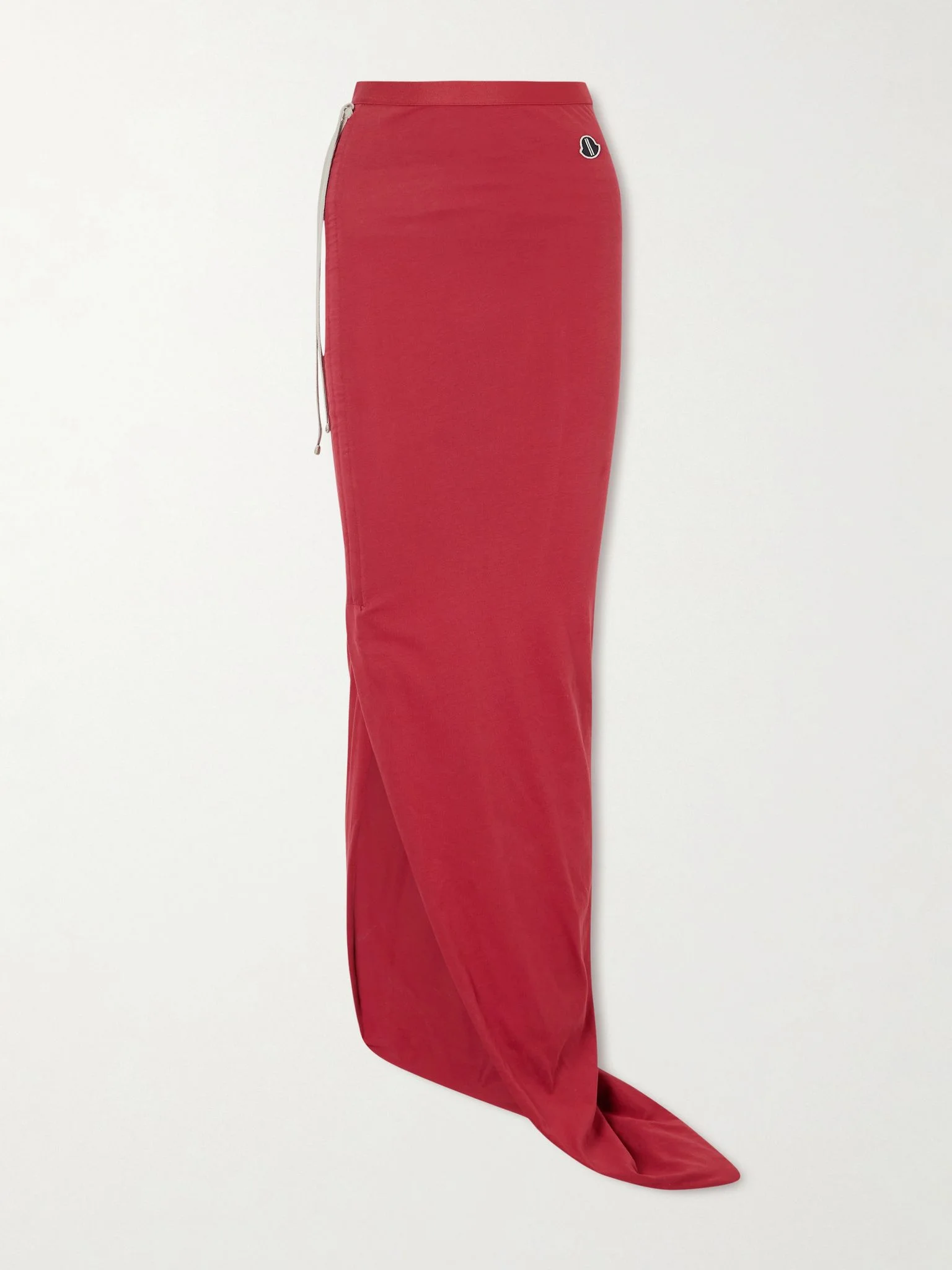 + Moncler appliquéd cotton-jersey maxi skirt Red - 1