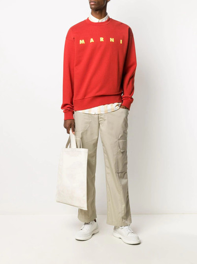 Marni logo printed sweatshirt outlook