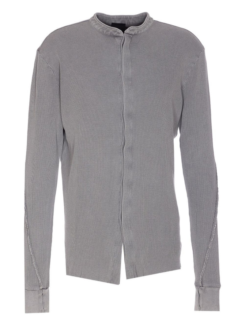 ribbed button-front top 1