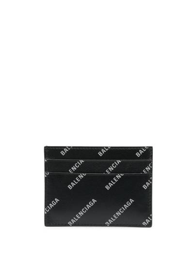 BALENCIAGA logo print card holder outlook