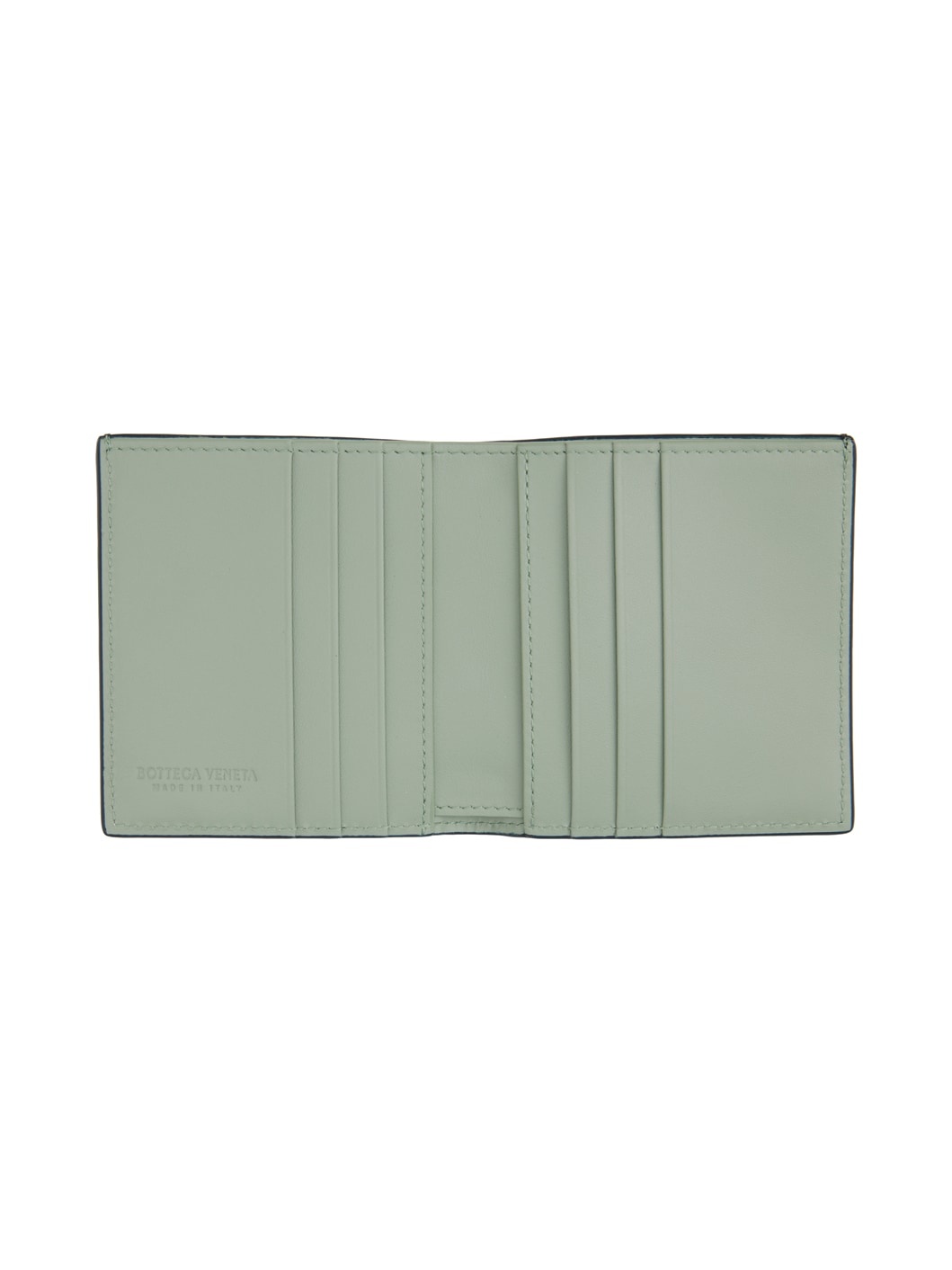 Navy Intrecciato Slim Bi-Fold Wallet - 3