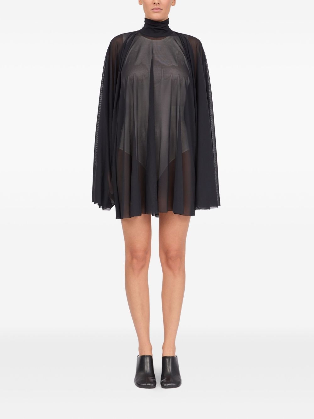 semi-sheer mini dress - 2