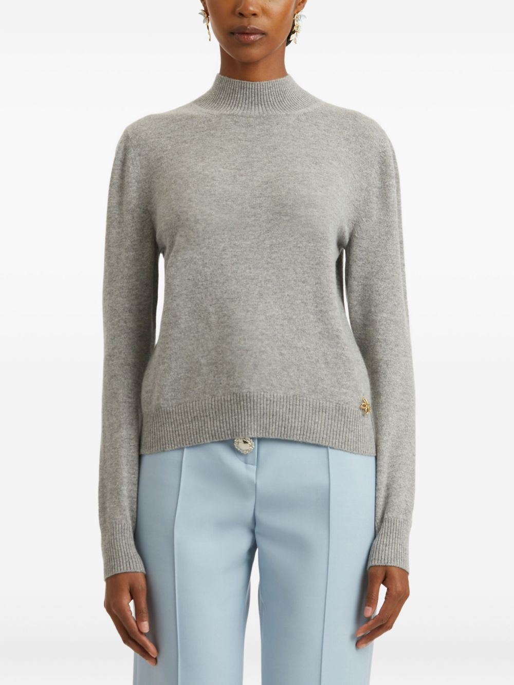 knot-detail mock-neck sweater - 3