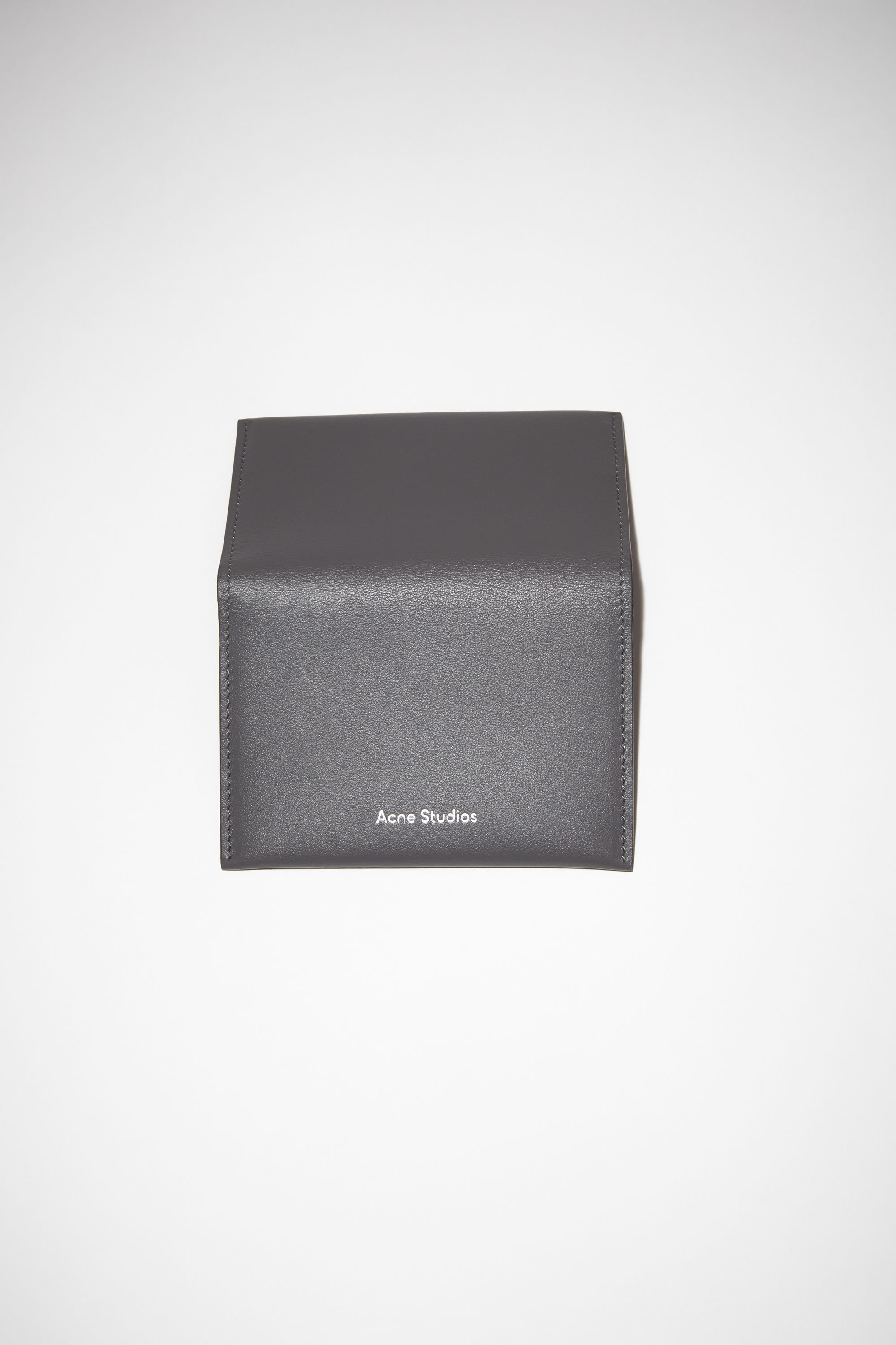 Leather card case - Dark grey - 4