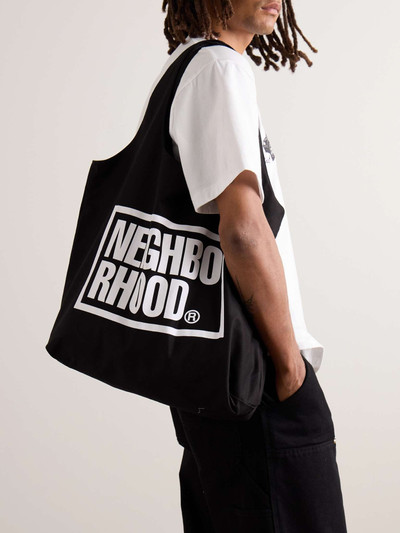 NEIGHBORHOOD ID Large Logo-Print Cotton-Twill Tote Bag outlook