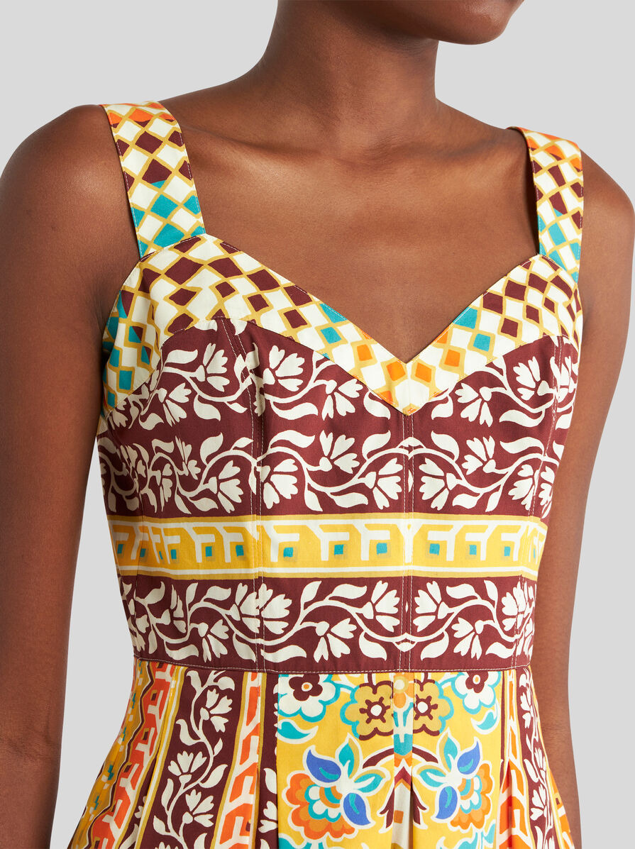 PRINTED POPLIN MIDI DRESS - 2