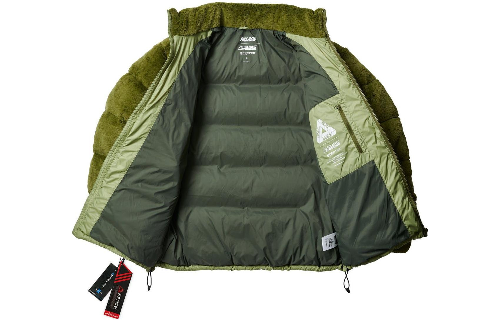 Palace Polartec High Loft Puffa 'Olive' P23JK118 - 3