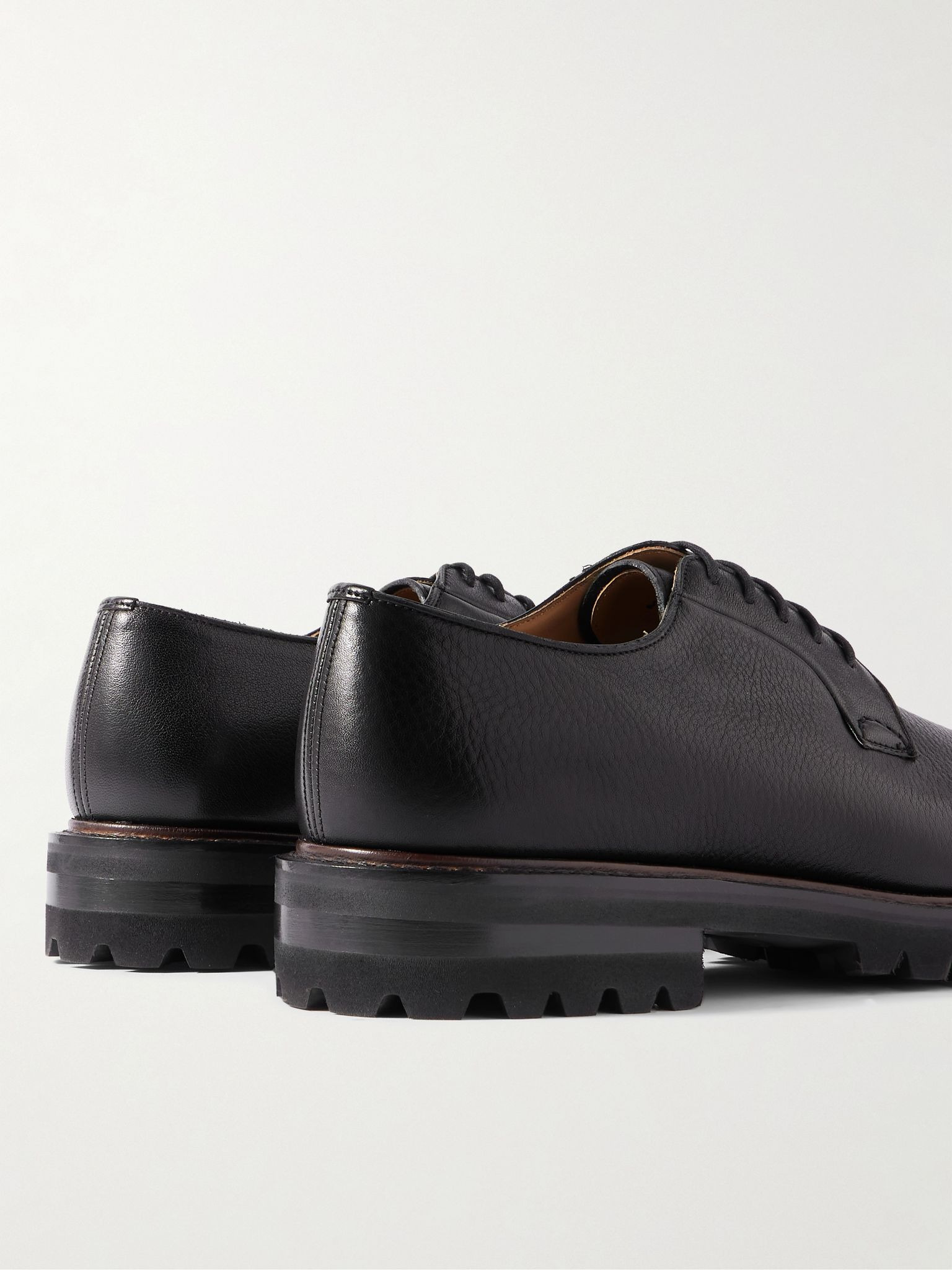 Shannon Full-Grain Leather Derby Shoes Black - 5